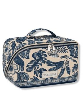 Blue Floral Travel Cosmetic Case